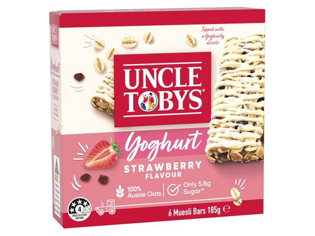 Uncle Tobys Muesli Bars Yoghurt & Strawberry 6 Pack