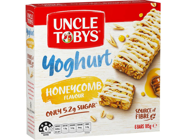 Uncle Tobys Muesli Bars Yoghurt & Honeycomb 6 Pack