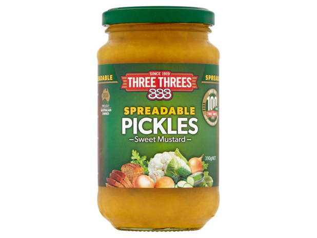 Three Threes Pickles Mustard Spreadable 390g