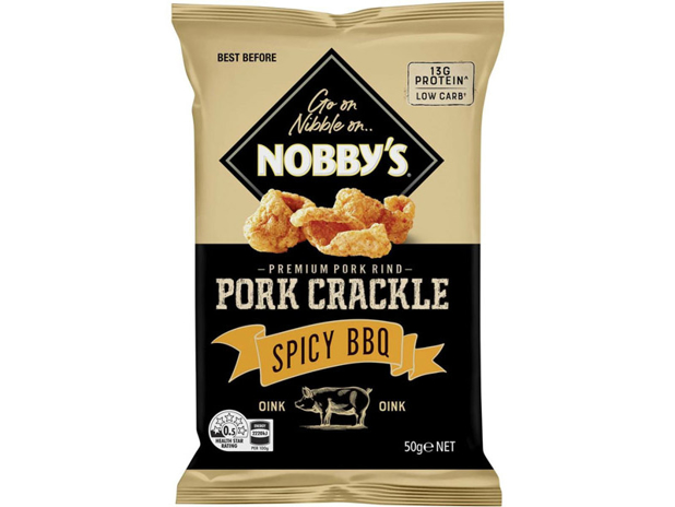 Nobby's Pork Crackle Spicy BBQ 50g