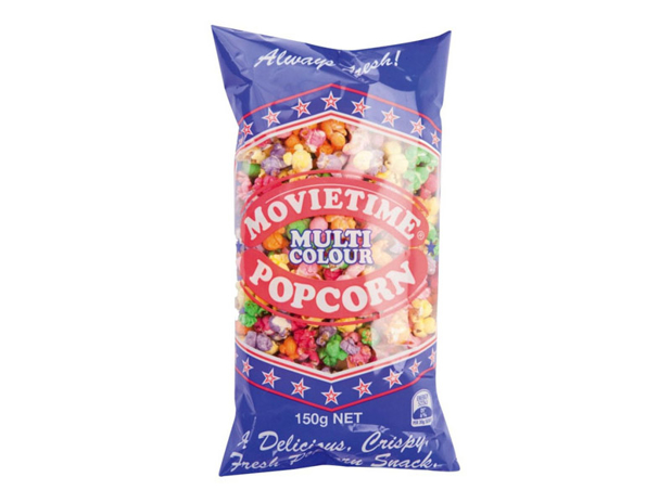 Movietime Popcorn Bag Multi Coloured 150g