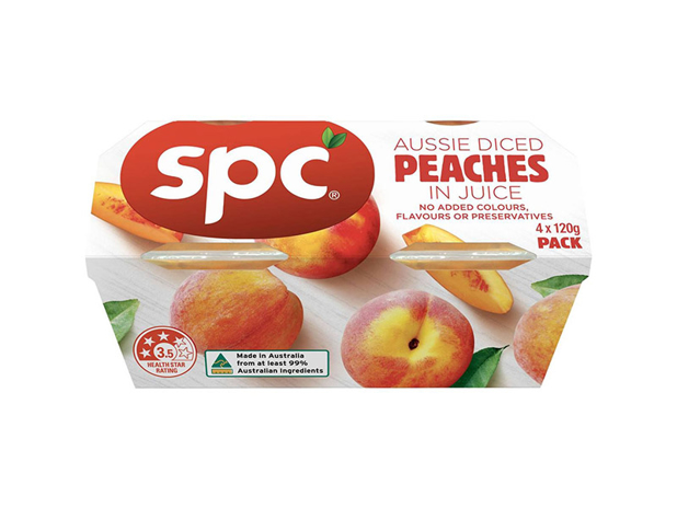 SPC Diced Peaches In Juice 4 Pack