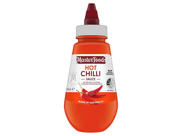 MasterFoods Squeezy Hot Chilli Sauce 250 Millilitre