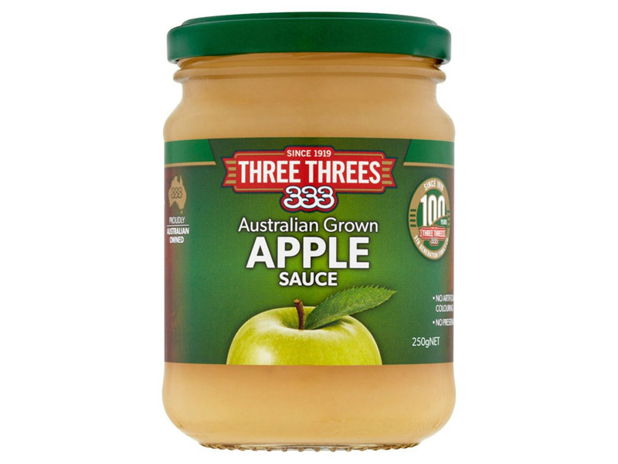 Three Threes Fruit Sauce Apple 250g