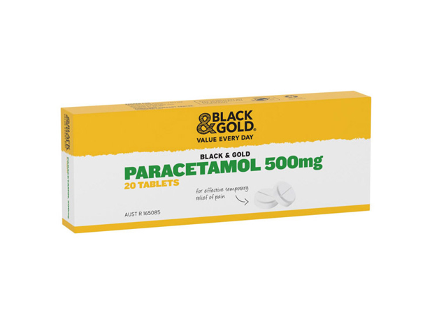 Black & Gold Paracetamol 20 Pack