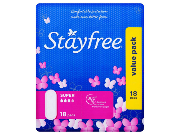 Stayfree Pads Super No Wings 18 Pack
