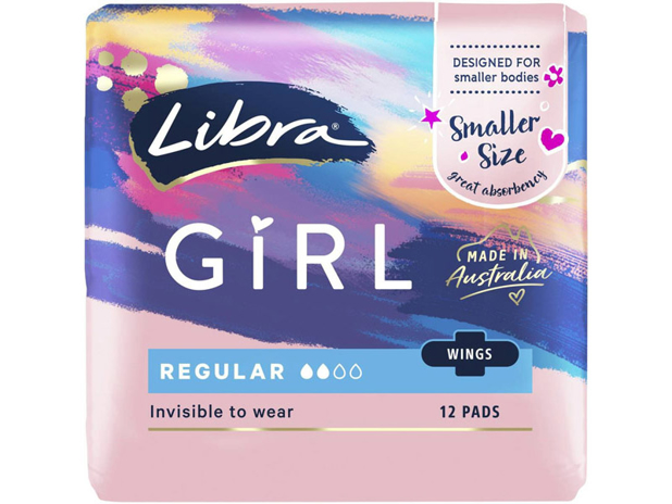 Libra Girl Pads Regular with Wings 12 Pack