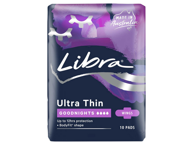 Libra Goodnights Pads Ultra Thin Wings 10 Pack
