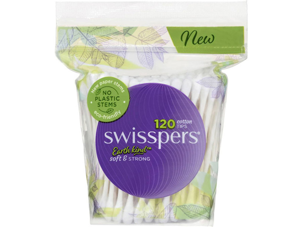 Swisspers Cotton Tips With Paper Stems 120 Pack