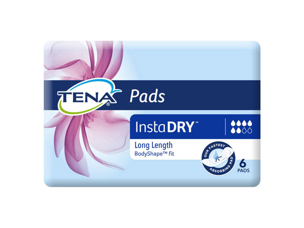 Tena Pads InstaDRY Long Length 6 Pack