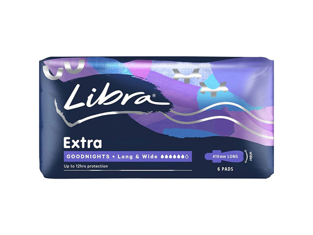 Libra Extra Goodnights Long & Wide Pads 6 Pack