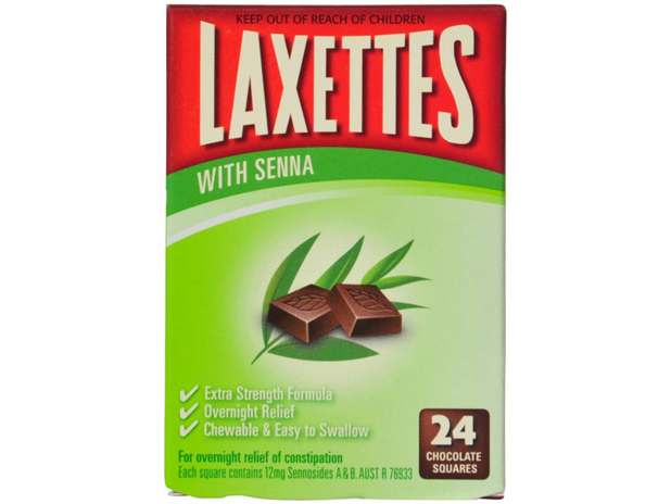 Laxettes Senna Chocolate Squares Laxatives 24 Pack