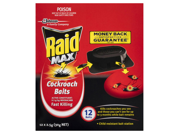 Raid Max Cockroach Baits 12 Pack