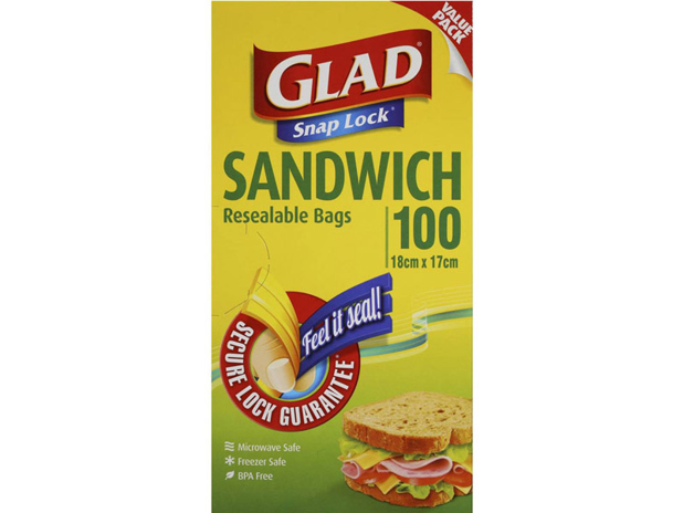 Glad Snaplock Reseal Sandwich Bags 100 Pack