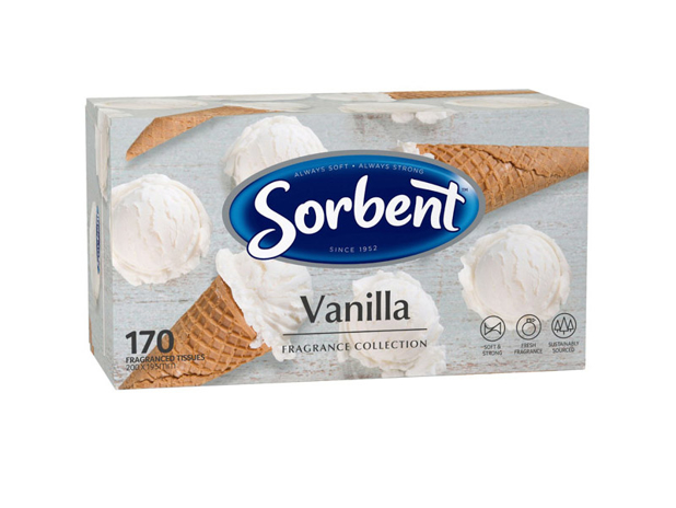 Sorbent Vanilla Fragrance Collection Tissues 170 Pack