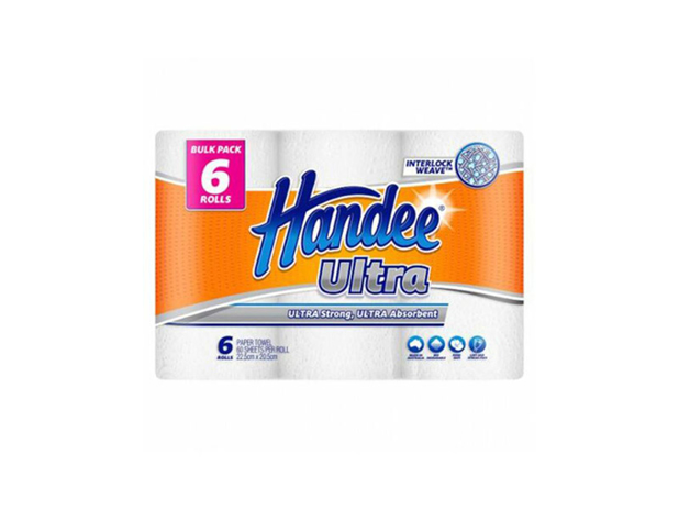 Handee Towel Ultra White 2Ply 6 Pack