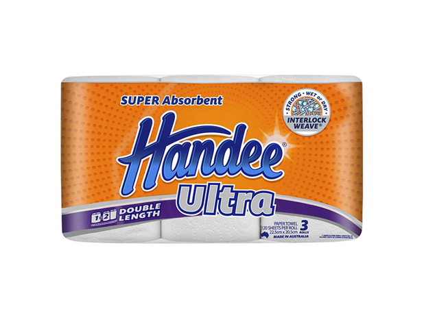 Handee Ultra Double Length Paper Towels 3 Pack