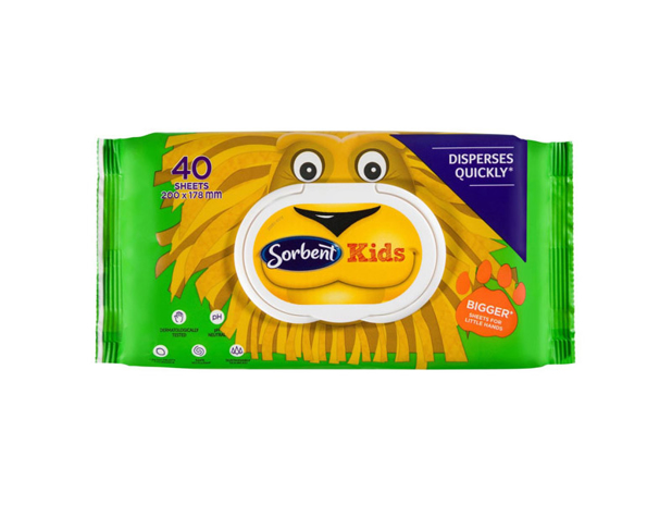 Kids Flushable Wipes 40 Pack