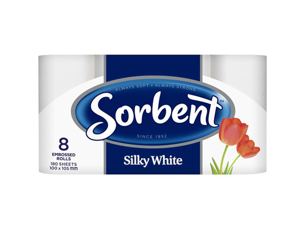 Sorbent Extra Thick White Toilet Tissue 8 Pack