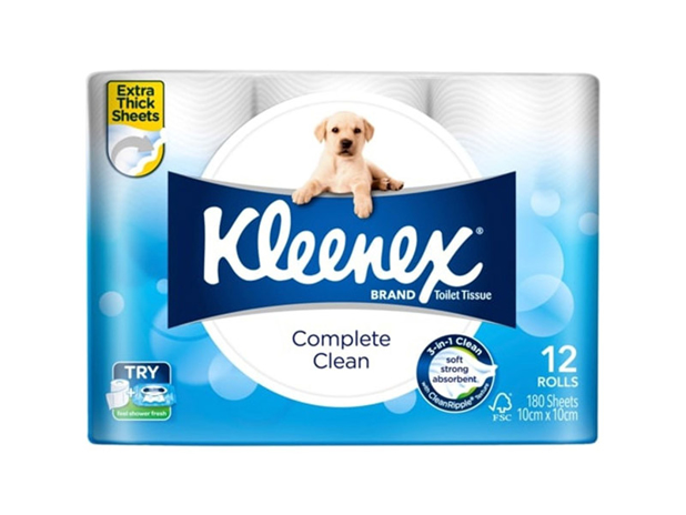 Kleenex Complete Clean Toilet Tissue 12 Pack