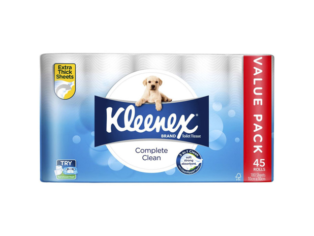 Kleenex Complete Clean Toilet Tissue Value Pack 45 Pack 45 Pack