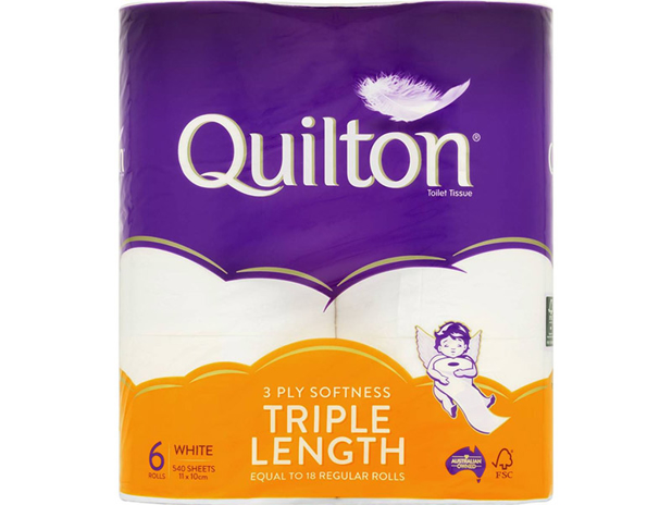 Quilton Toilet Paper Triple Length 3 Ply 6 Pack