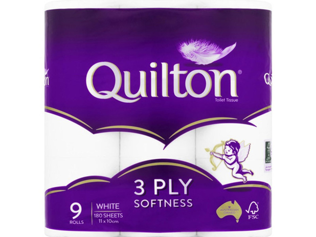 Quilton Classic White Toilet Tissue 9 Pack