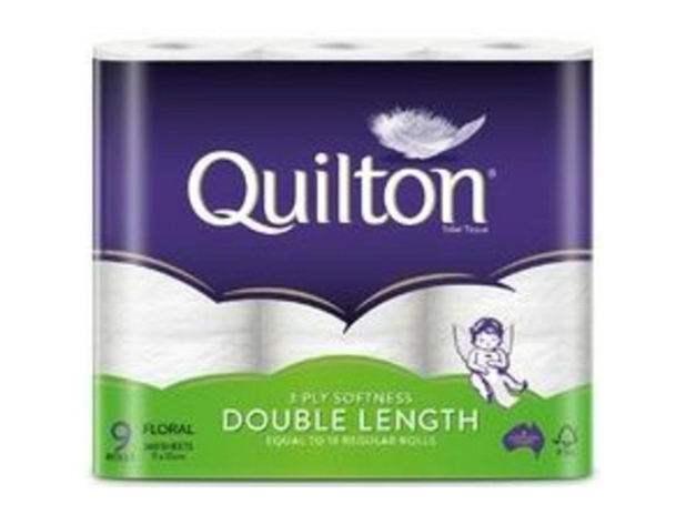 Quilton 3 Ply Floral Print Soft Double Length Toilet Paper