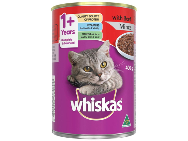 Whiskas 1+ Years Wet Cat Food Beef Mince 400g