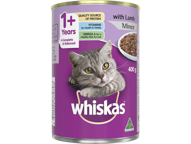 Whiskas 1+ Years Wet Cat Food Lamb Mince 400g