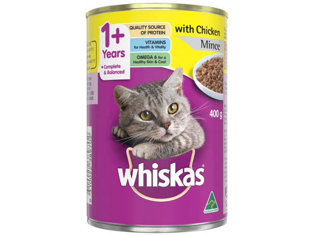 Whiskas 1+ Years Wet Cat Food Chicken Mince 400g