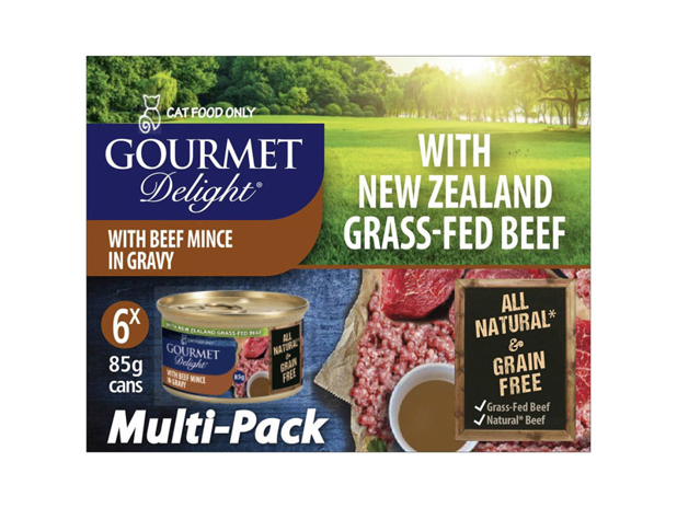 Gourmet Delight Cat Food Beef Mince In Gravy 6 Pack