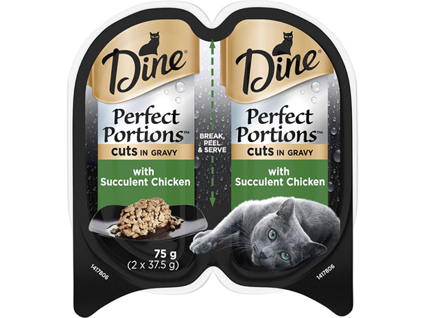 Dine Perfect Portions In Gravy Chicken Wet Cat Food Trays 2 Pack