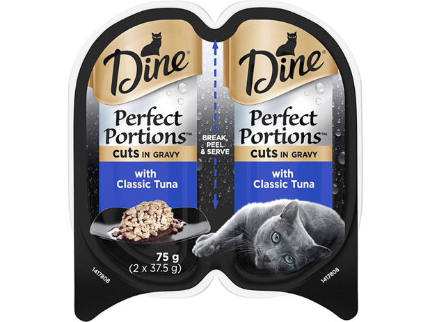 Dine Perfect Portions Cuts In Gravy Tuna Wet Cat Food Trays 2 Pack