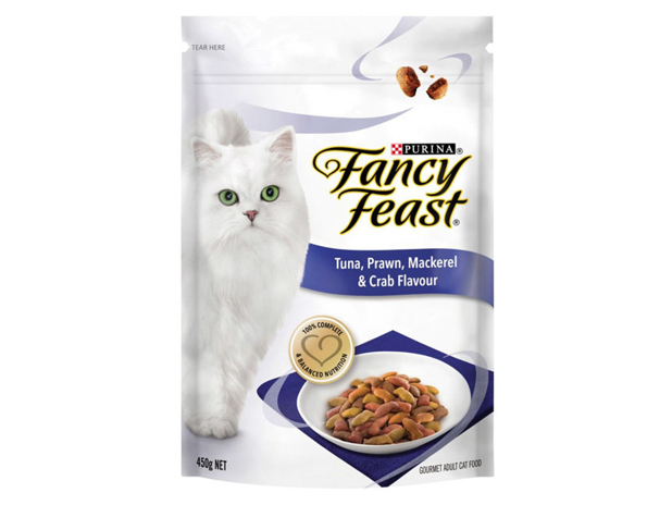 Fancy Feast Adult Cat Food Tuna Mackerel & Crab 450g