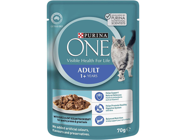 Purina One Wet Cat Food Pouch Ocean Fish 70g