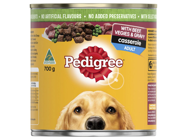 Pedigree Casserole With Beef & Gravy Wet Dog Food Can 700g