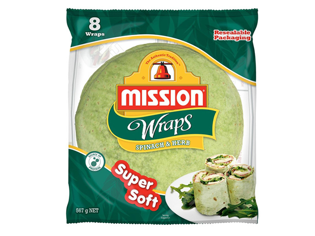 Mission Wraps Spinach Herb 8 Pack