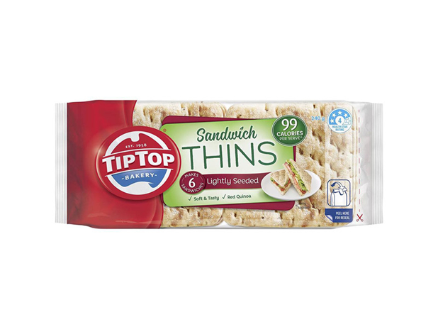 Tip Top Sandwich Thins Lightly Seeded 240g
