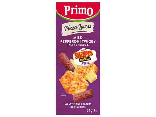 Primo Mild Pepperoni Twiggy Tasty Cheese & Pizza Lovers Shapes 54g