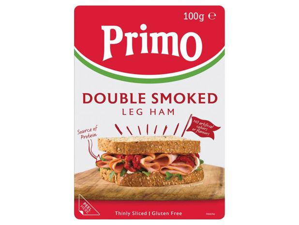 Primo Thinly Sliced Double Smoked Leg Ham 100g