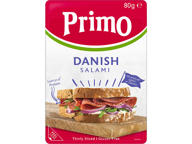 Primo Thinly Sliced Danish Mild Salami 80g