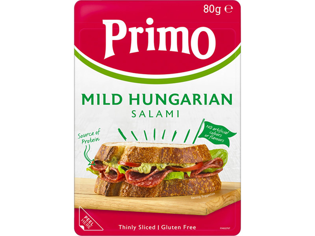 Primo Thinly Sliced Hungarian Mild Salami 80g