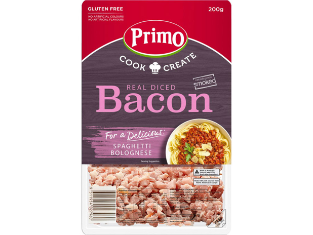 Primo Real Diced Bacon Pieces 200g