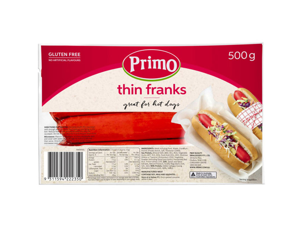 Primo Thin Franks 500g