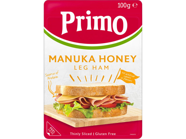 Primo Thinly Sliced Manuka Honey Sweet Leg Ham 100g