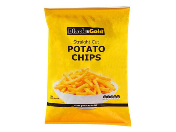 Black & Gold Straight Cut Potato Chips 1 Kilogram