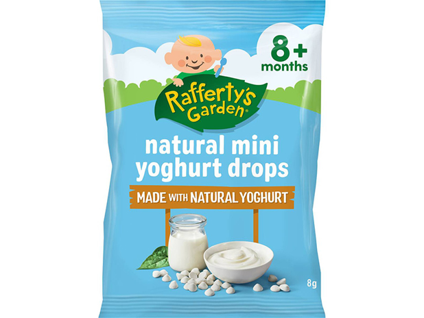 Rafferty's Garden Natural Mini Yoghurt Drops Baby Food Snack 8+ Months 8g