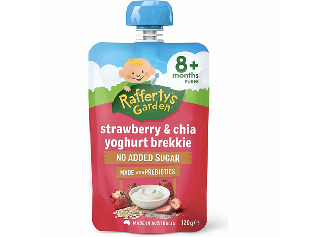Rafferty's Garden Strawberry & Chia Yoghurt Brekkie Baby Food 8+ Months 120g