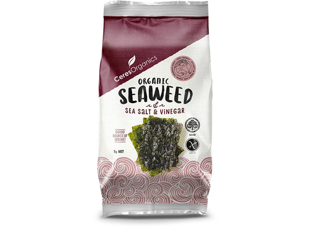 Ceres Organics Seaweed Nori Snack Salt & Vinegar 5g